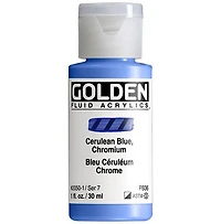 Acrylic fluid - 1 oz  chrome cerulean blue  s7