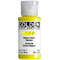 Acrylic fluid - 1 oz  hansa opaque yellow  s4
