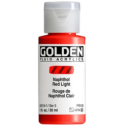 Acrylique fluide - 1 oz  rouge naphthol clair  s5