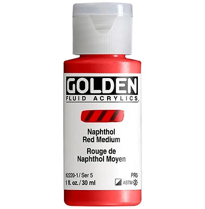 Acrylique fluide - 1 oz  rouge naphthol moyen  s5