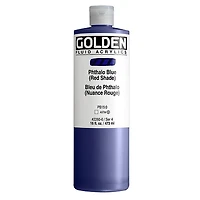 Acrylic fluid - 16 oz  phthalo blue red shade  s4