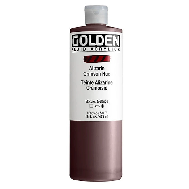 Acrylic fluid - 16 oz alizarin crimson hue s7