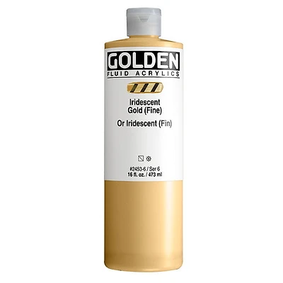 Acrylic fluid - 16 oz  iridescent gold  s6