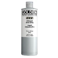 Acrylique fluide - 16 oz argent iridescent s5