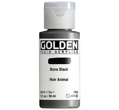 Acrylique fluide - 1 oz  noir animal  s1