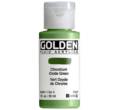 Acrylique fluide - 1 oz  vert oxyde de chrome  s3