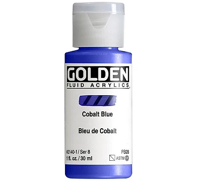 Acrylique fluide - 1 oz  bleu de cobalt  s8