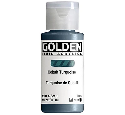 Acrylique fluide - 1 oz turquoise de cobalt s8