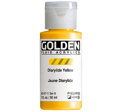 Acrylique fluide - 1 oz jaune diarylide s6