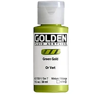 Acrylic fluid - 1 oz  green gold  s7