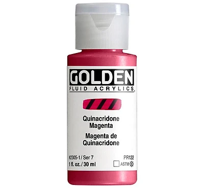 Acrylic fluid - 1 oz quinacridone magenta s7