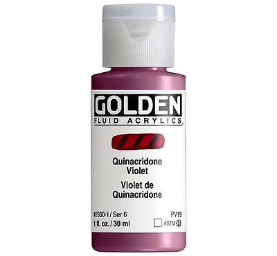 Acrylic fluid - 1 oz  quinacridone violet  s6