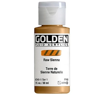 Acrylic fluid - 1 oz  raw sienna  s1