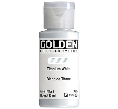 Acrylic fluid - 1 oz  titanium white  s1
