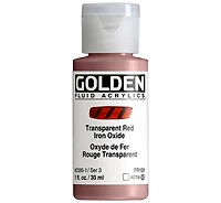 Acrylique fluide - 1 oz  oxyde de fer rouge transparent  s3