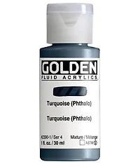 Acrylique fluide - 1 oz  turquoise phthalo  s4