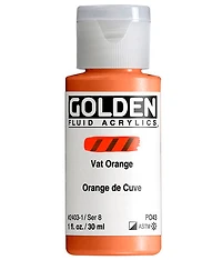Acrylique fluide - 1 oz  orange de cuve  s8