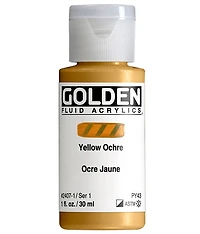 Acrylique fluide - 1 oz  ocre jaune  s1