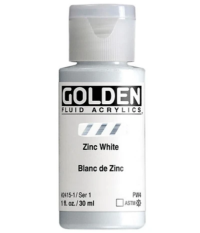 Acrylic fluid - 1 oz  zinc white  s1