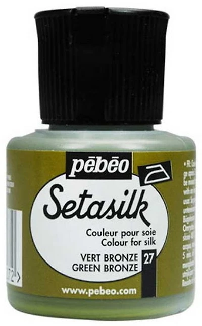 Peinture soie - setasilk - 45ml - vert bronze