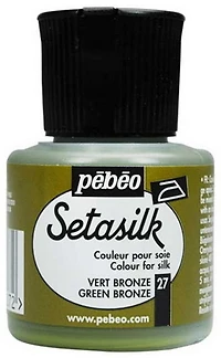 Peinture soie - setasilk - 45ml - vert bronze