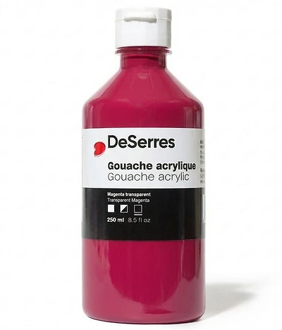 Gouache acrylique magenta transparent - 250ml
