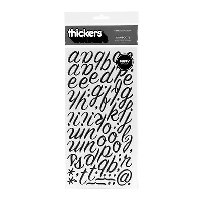 Rainboots puffy alphabet stickers