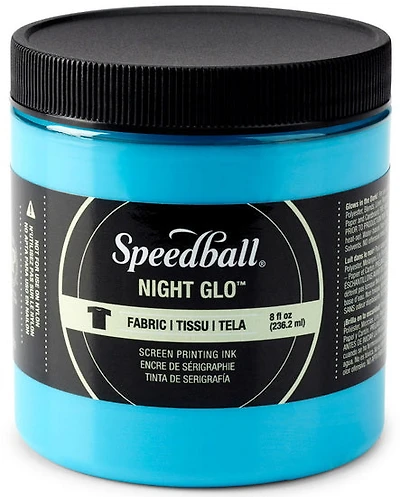 Encre linogravure - phosphorescent - bleu - 8oz
