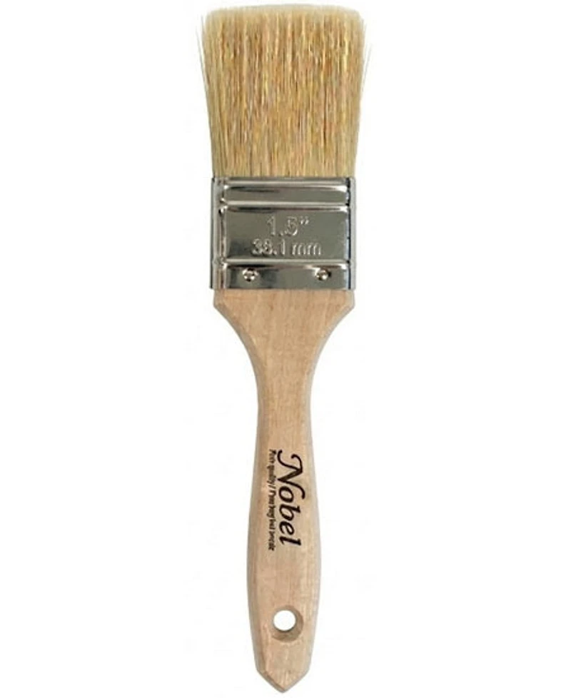 White bristle flat paintbrush 1 1/2"