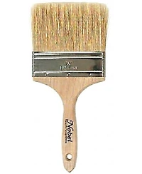 Pinceau plat en poils blancs #6