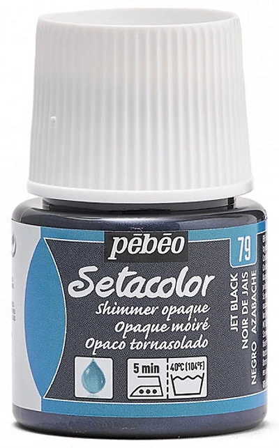 Textile paint - setacolor - 45ml - opaque - marbled jet black