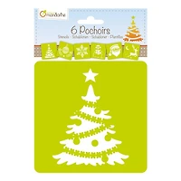 Ens. 6 pochoirs - noël 1
