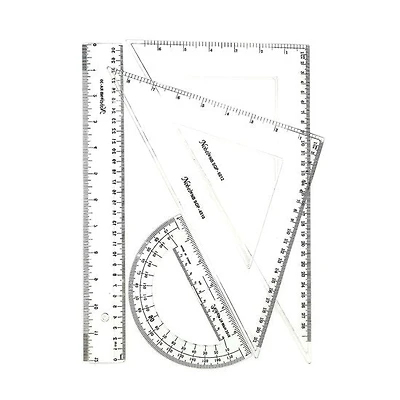 Ensemble de géométrie, 4 pièces