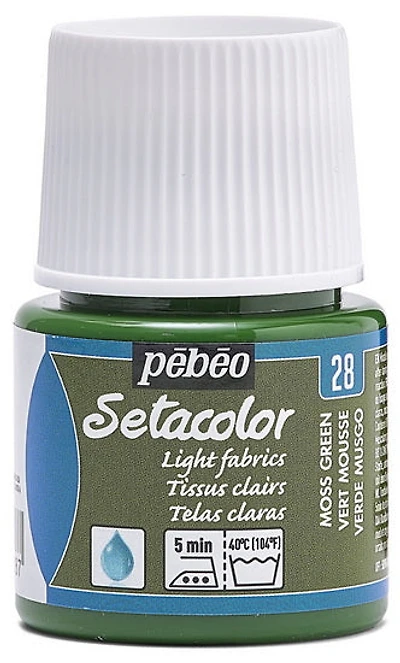 Peinture textile - setacolor - 45ml - t.clair - vert mousse