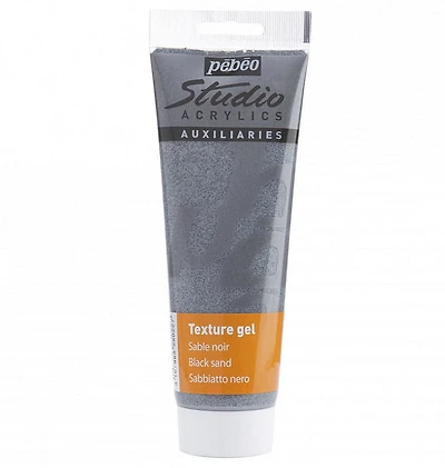 Medium de texture acrylique - gel sable- studio - 250ml - noir
