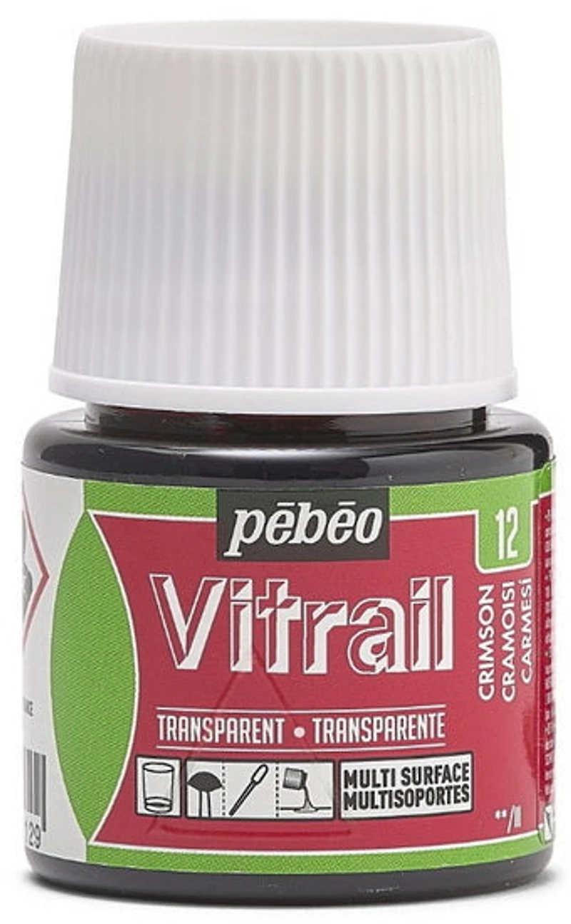 Peinture verre - vitrail - 45ml - cramoisi