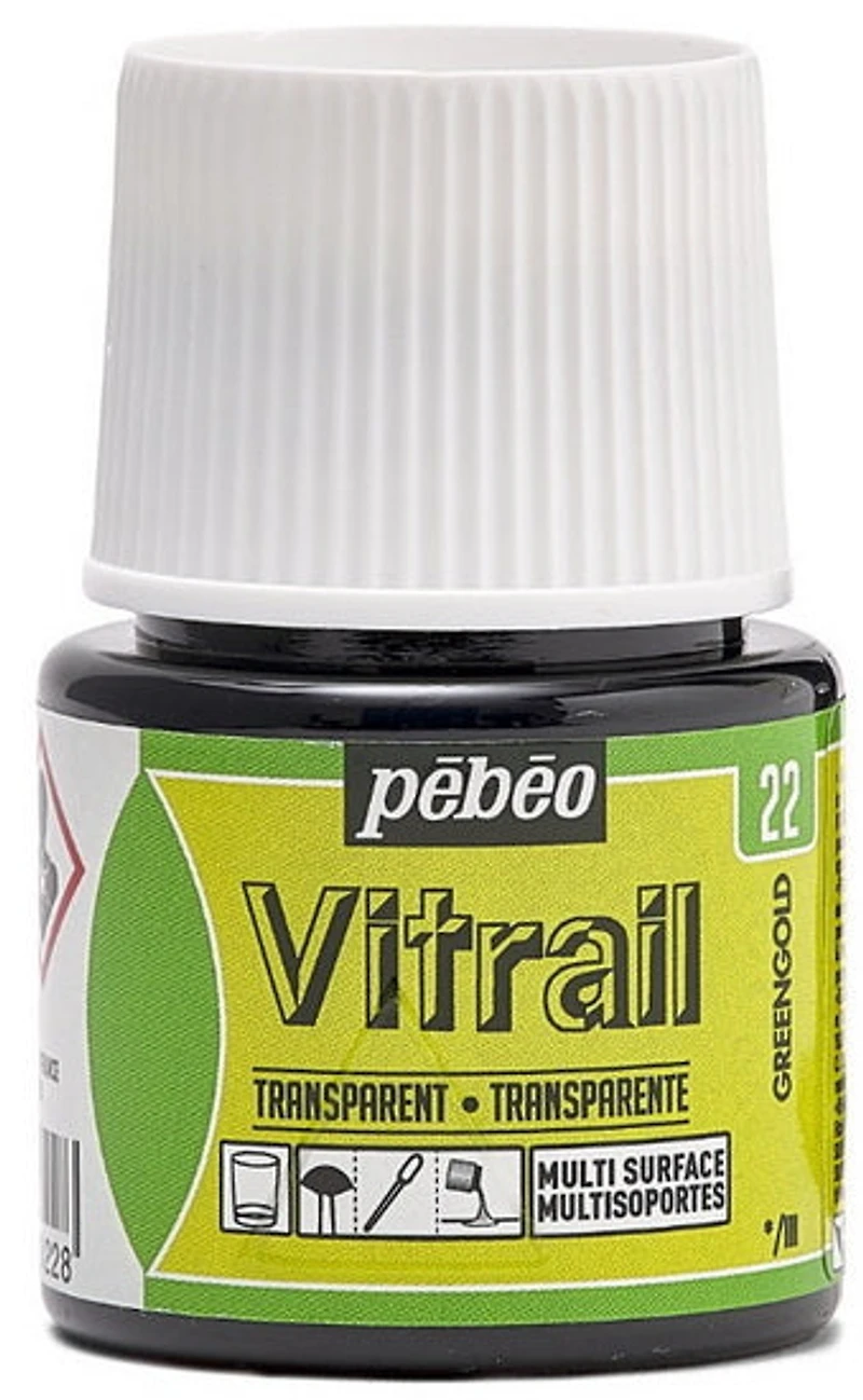 Peinture verre - vitrail - 45ml - greengold