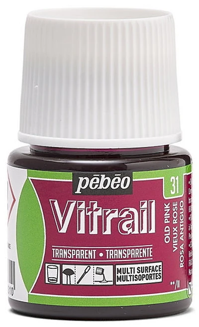 Glass paint - vitrail - 45ml - old pink