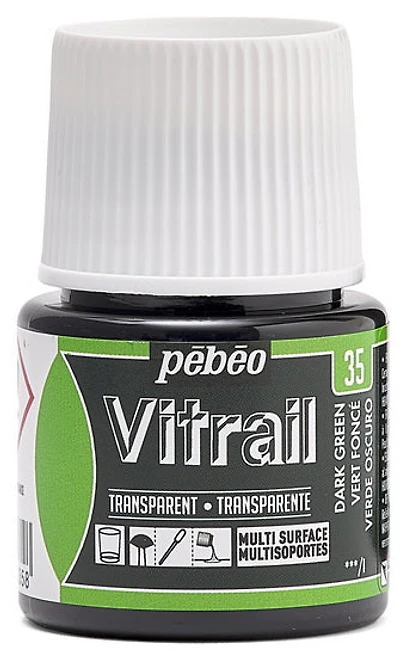 Glass paint - vitrail - 45ml - dark green