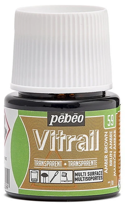 Glass paint - vitrail - 45ml - amber brown