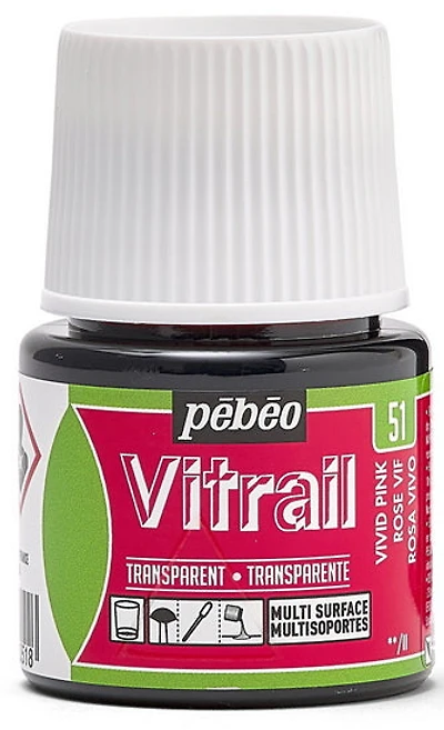 Glass paint - vitrail - 45ml - vivid pink