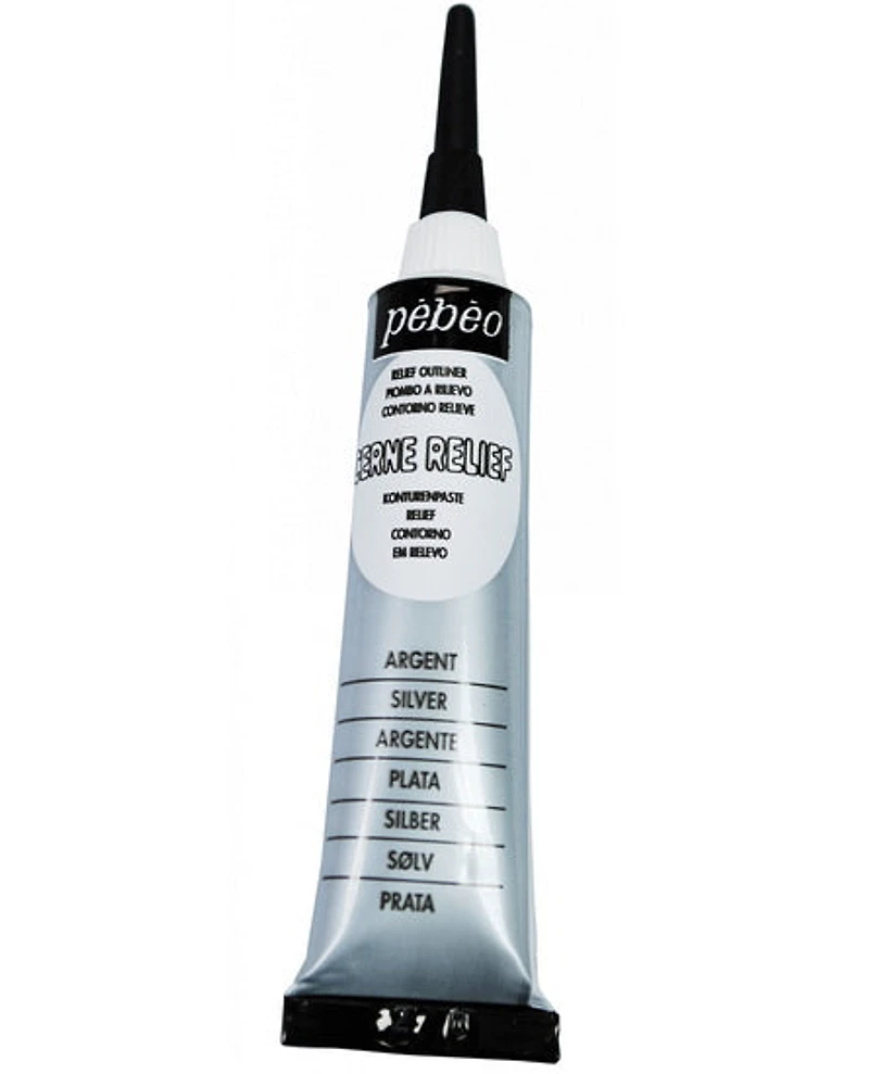 Cerne relief - vitrail - 20ml - argent