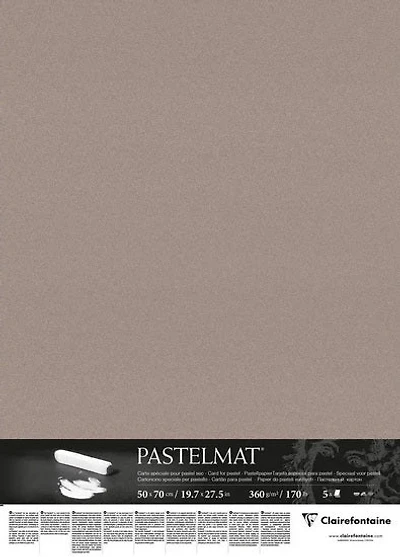 FEUILLE PAPIER PASTELMAT - 50 X 70 CM Gris Fonce