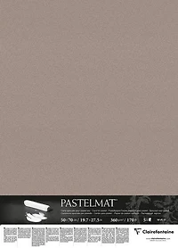 FEUILLE PAPIER PASTELMAT - 50 X 70 CM Gris Fonce