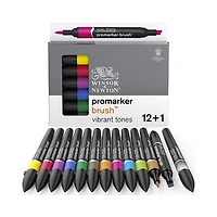 Ens. 12 marqueurs pinceaux promarker tons vifs