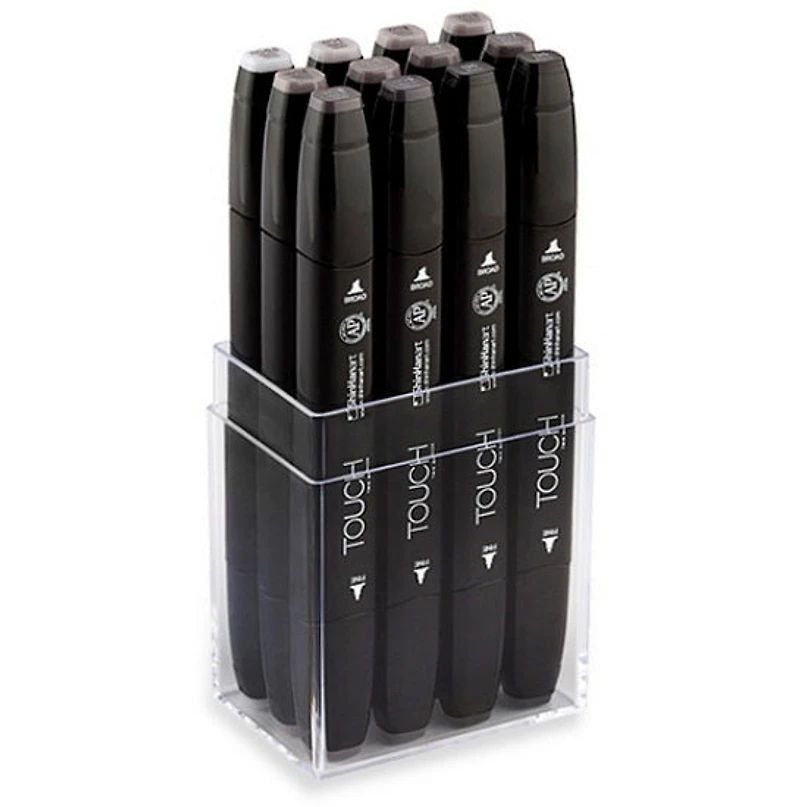 Set Of 12 Touch Twin Markers - Warm Gray