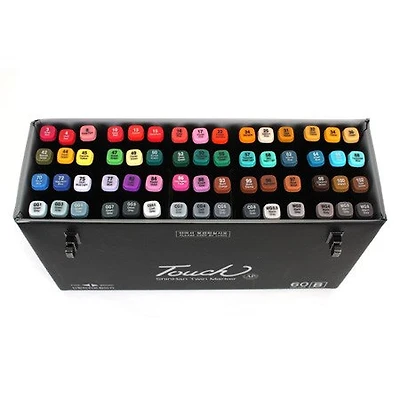 Ens. 60 marqueurs double pointe touch b