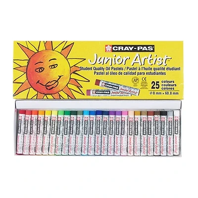Ens. 25 pastels à l'huile junior