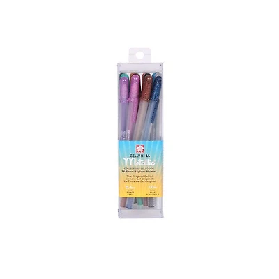 Ens. 16 stylos gel gelly roll métalliques