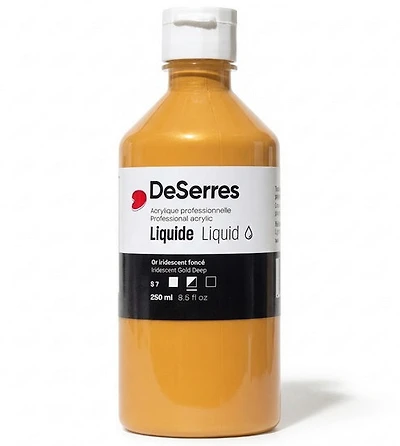 Acrylique liquide  or iridescent foncé série 7 - 250ml